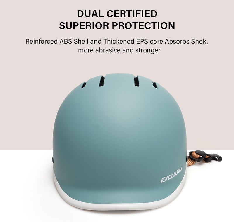 EXCLUSKY Bike Helmet for Adults,Adjustable Cycling Helmet for Men & Women Safety Certified Bicycle Helmet for Commuting, Road Biking, Skating with USB Rechargeable Rear Light - Image 5